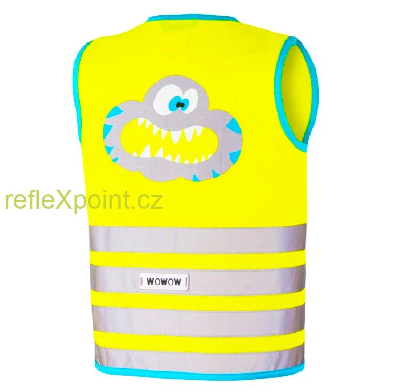 WOWOW Dětská Reflexní vesta CRAZY MONSTER Yellow