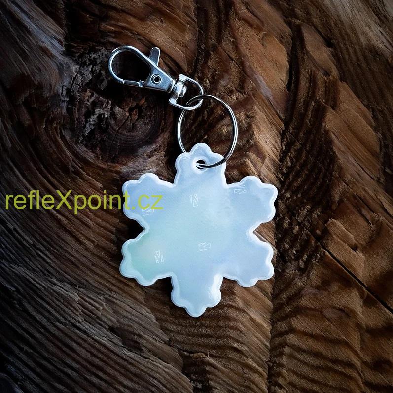 Reflexní přívěsek - Sněhová vločka