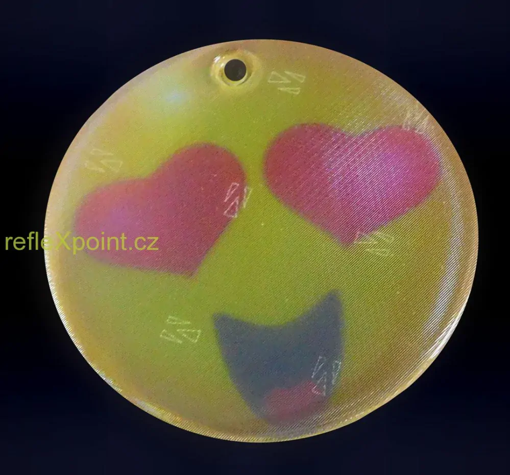 Reflexní přívěsek - Zamilovaný smajlík