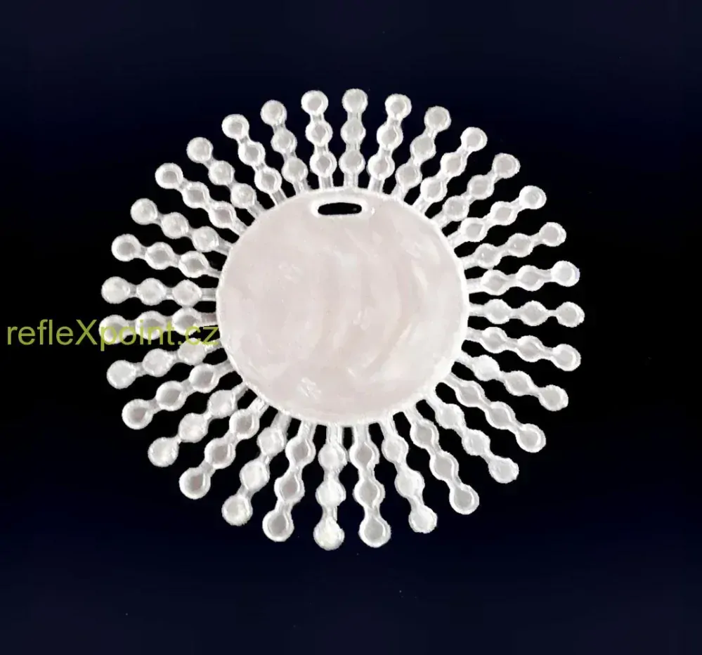 Exkluzivní reflexní přívěsek s třásněmi - bílý