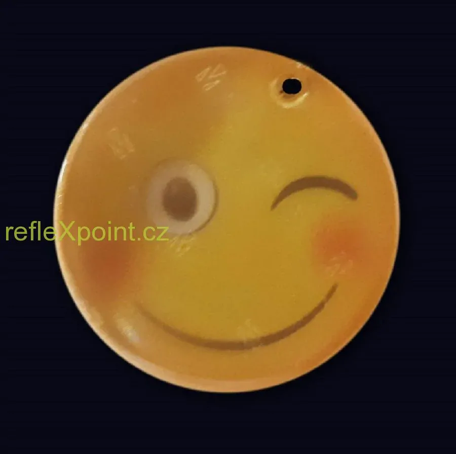 Reflexní přívěsek - Rozpustilý smajlík