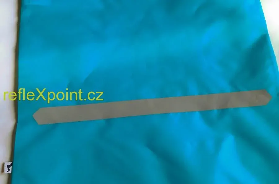 Nákupní taška s reflexním motivem - tyrkysová