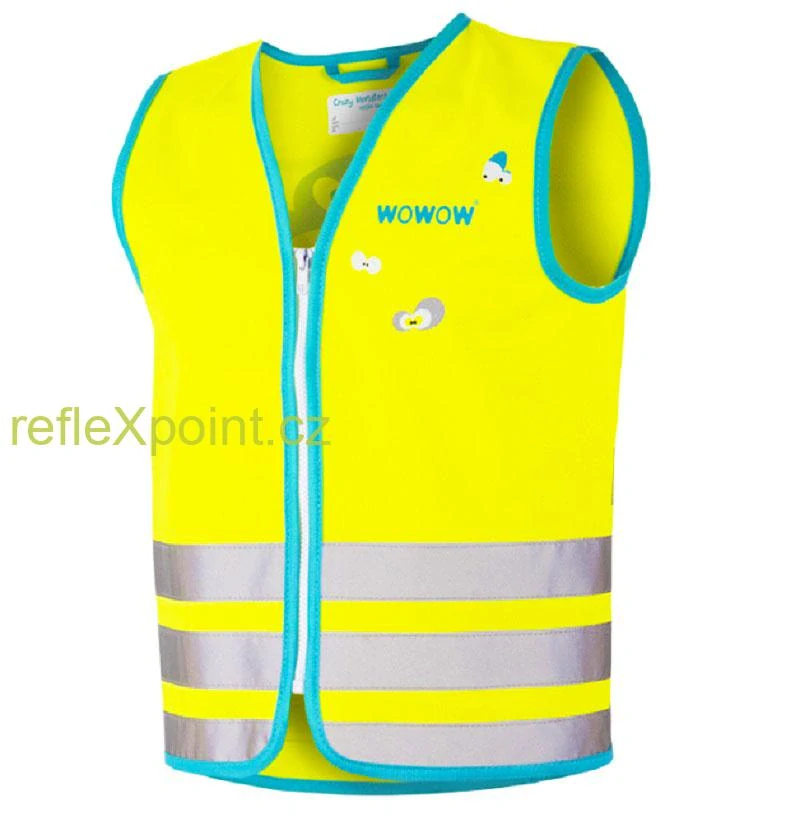 WOWOW Dětská Reflexní vesta CRAZY MONSTER Yellow 