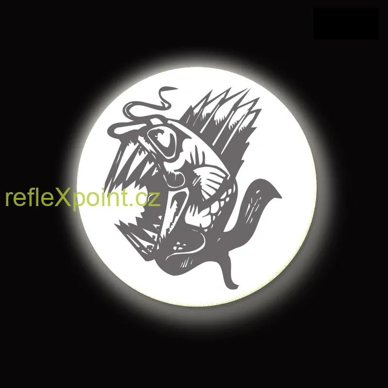 REFLEXNÍ připínací placka - Piraňa
