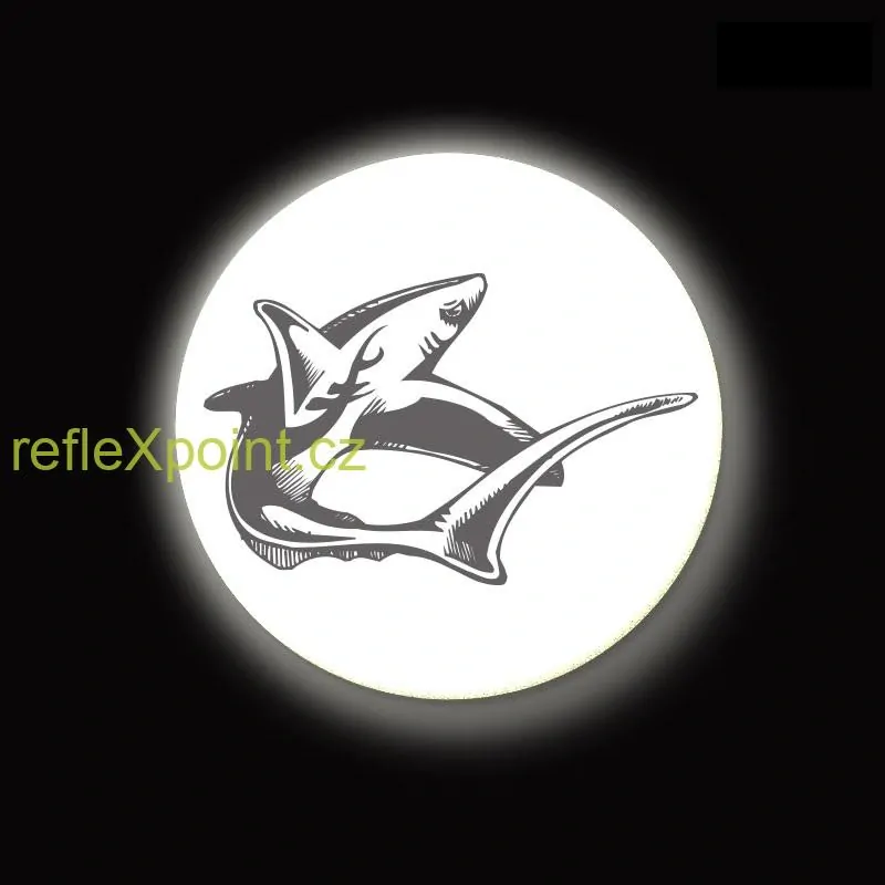 REFLEXNÍ připínací placka - Žralok