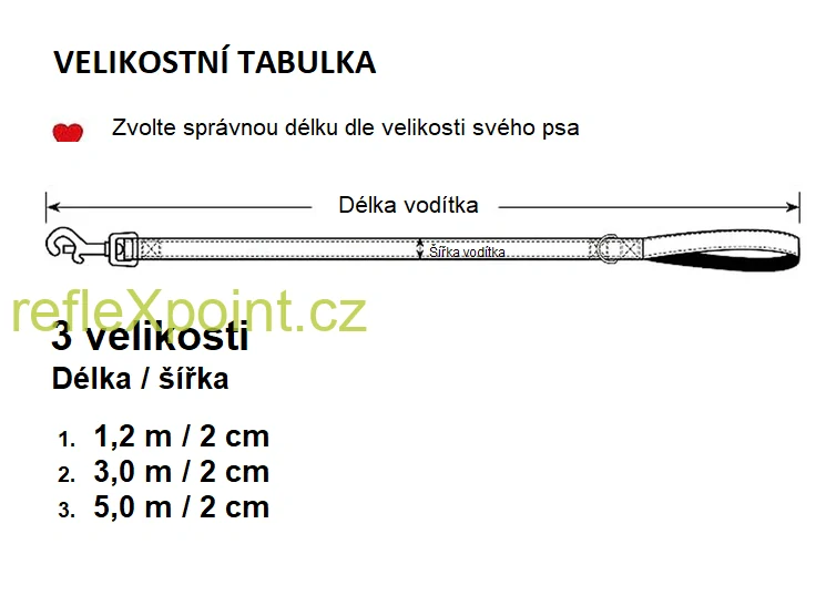 Neónově žluté reflexní vodítko pro psy  1,2 m