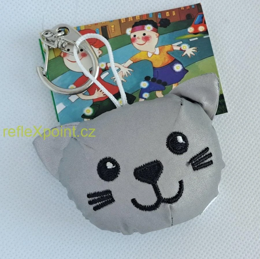 Přívěsek reflexní 3D - Kotě