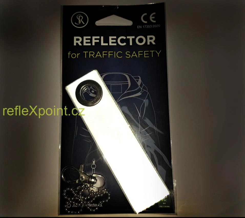 Reflexní přívěsek - poutko - Modrý vzor