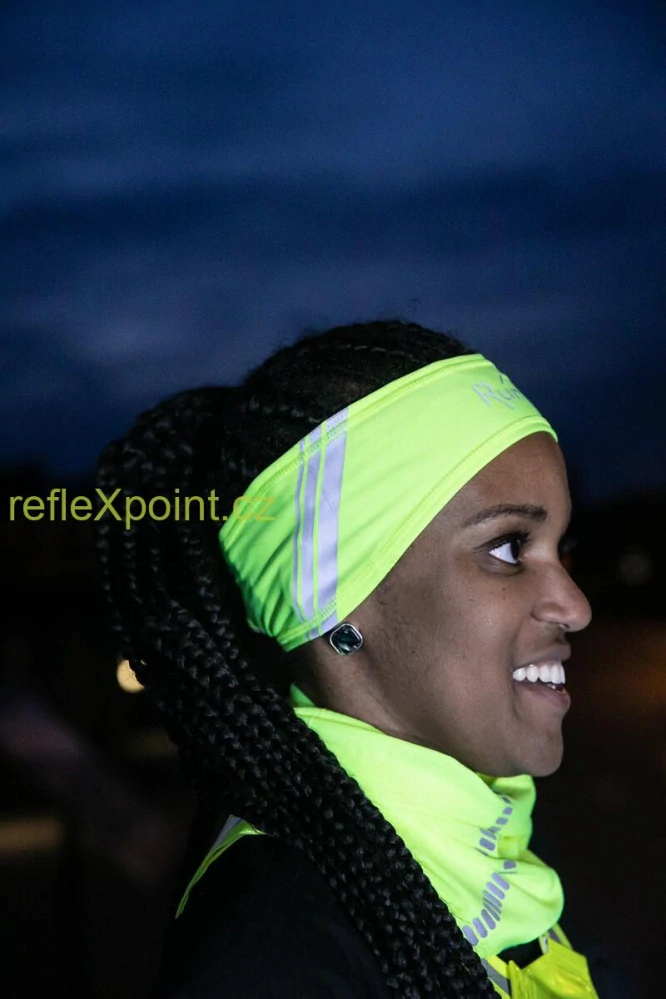 WOWOW Sportovní čelenka Moonlight Run - žlutá