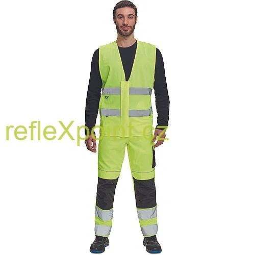 Neónově žlutá reflexní vesta LYNX  PROFI - XL