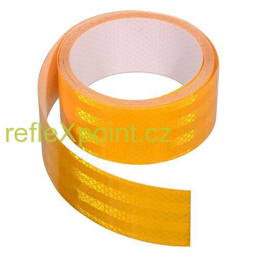 Samolepící páska reflexní 1m x 5cm žlutá