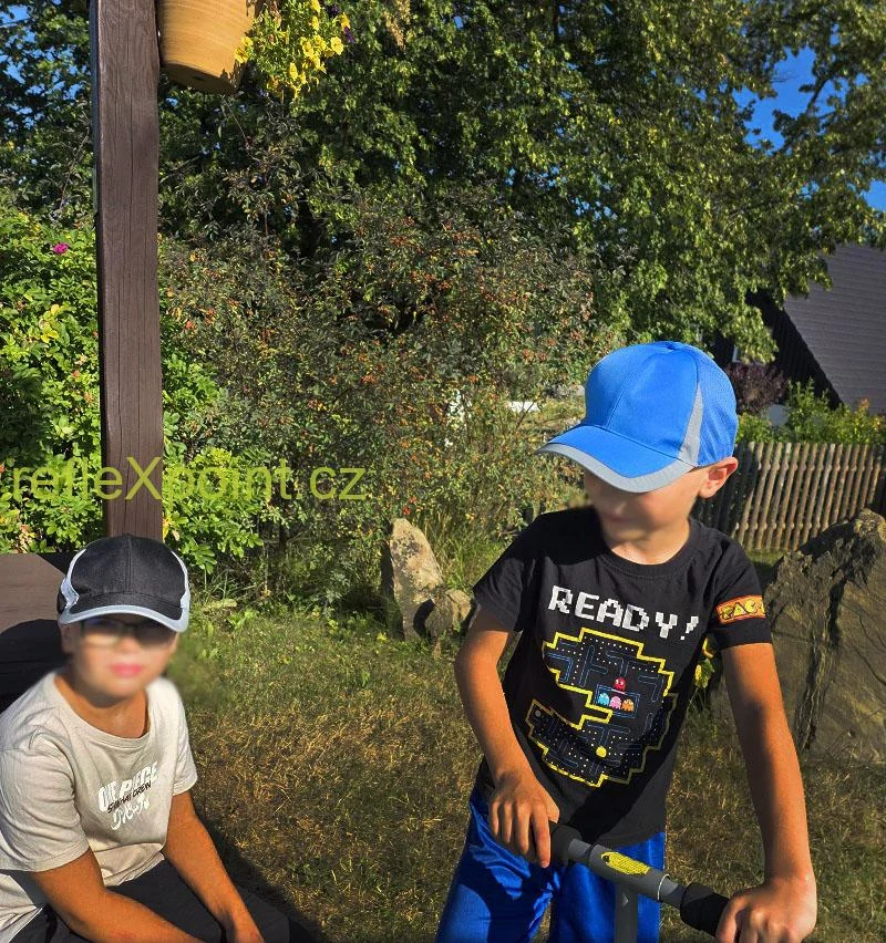 Kšiltovka ELY - reflexní, modrá, se síťovinou