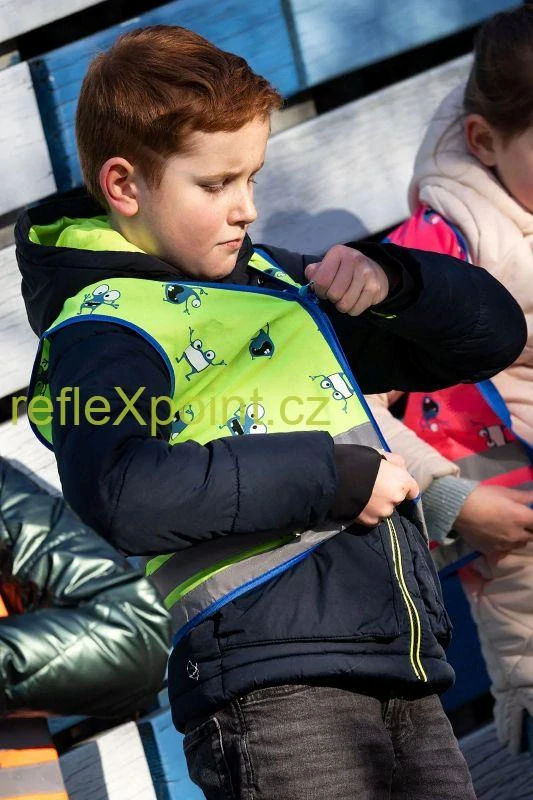 WOWOW Dětská reflexní vesta Goyo zelená L