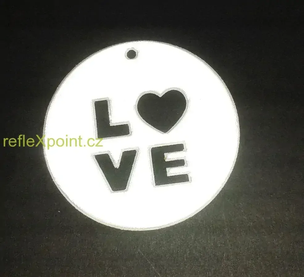 Exkluzivní reflexní přívěsek - Love