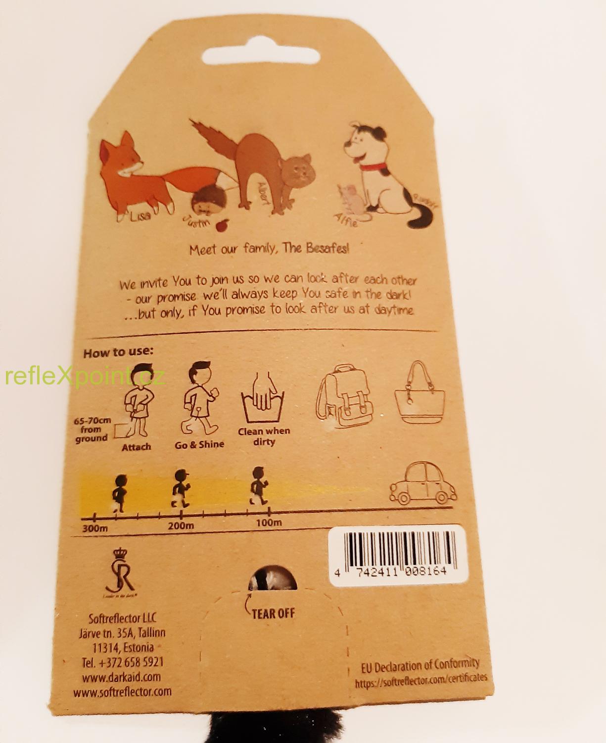 Reflexní přívěsek - Kocourek Albert