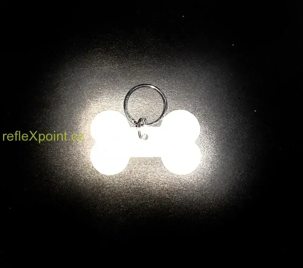 Reflexní přívěsek na obojek - Kostička