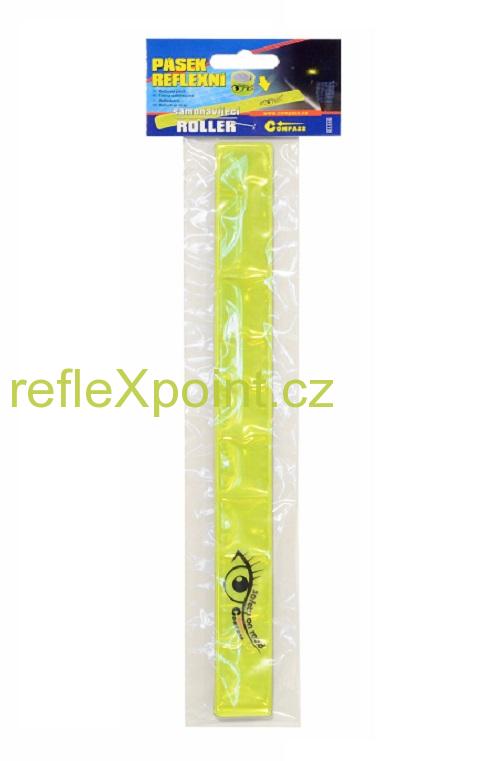 Reflexní páska - samonavíjecí roller S.O.R. žlutý