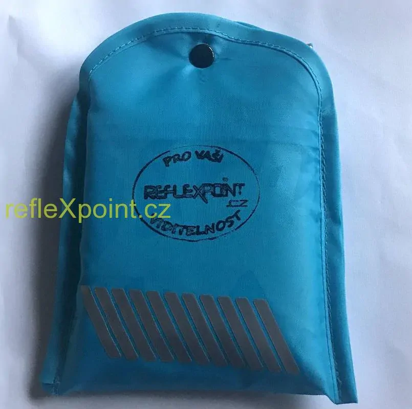 Nákupní taška s reflexním motivem - tyrkysová