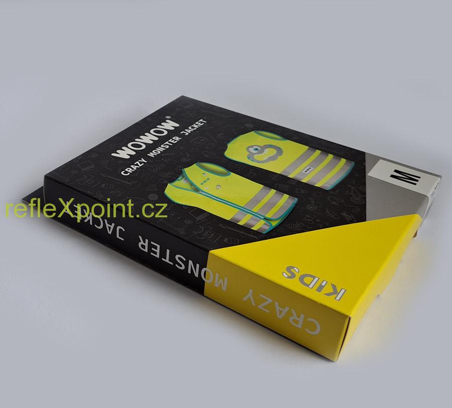 WOWOW Dětská Reflexní vesta CRAZY MONSTER Yellow 