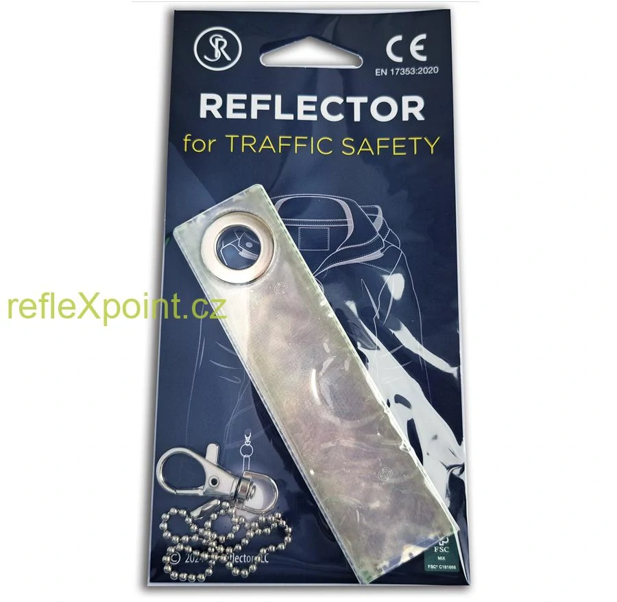 Reflexní přívěsek - poutko - Modrý vzor
