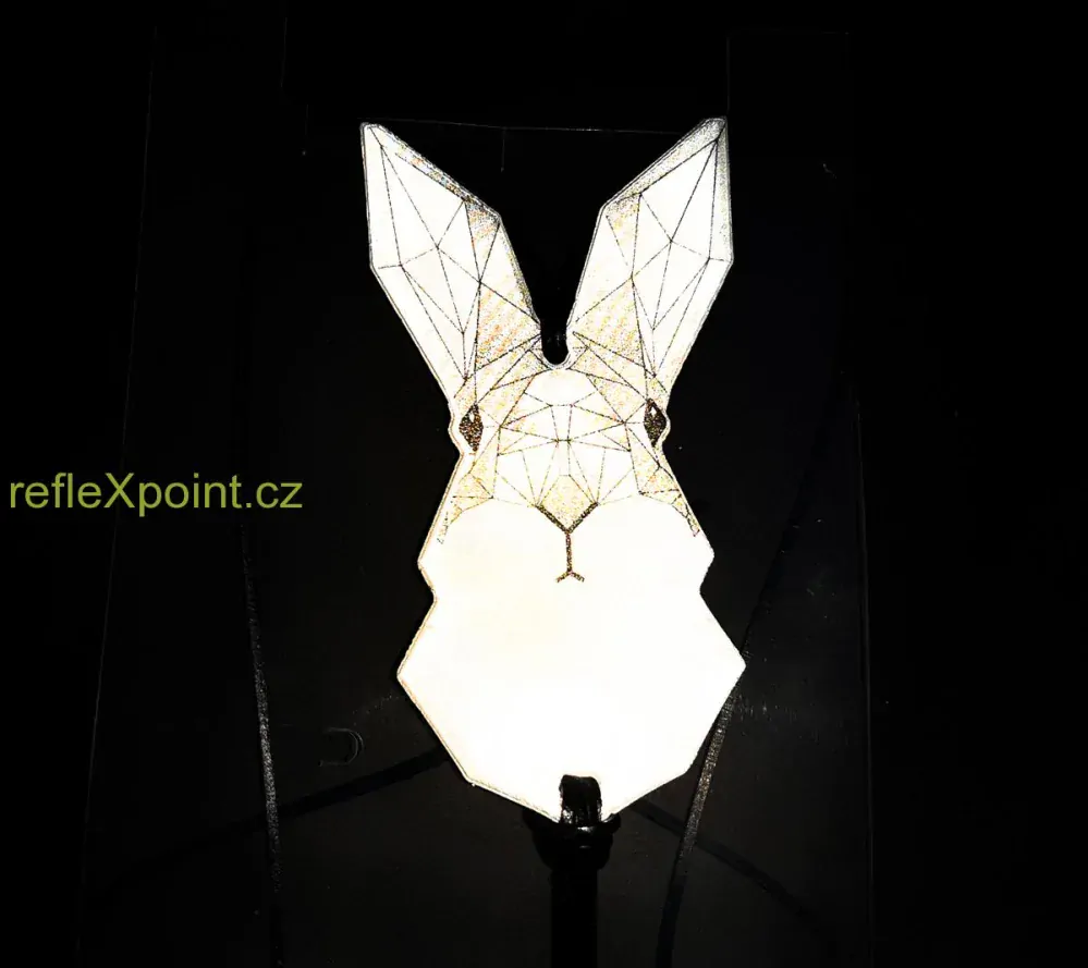 Reflexní náhrdelník / přívěsek Origami - Zajíc