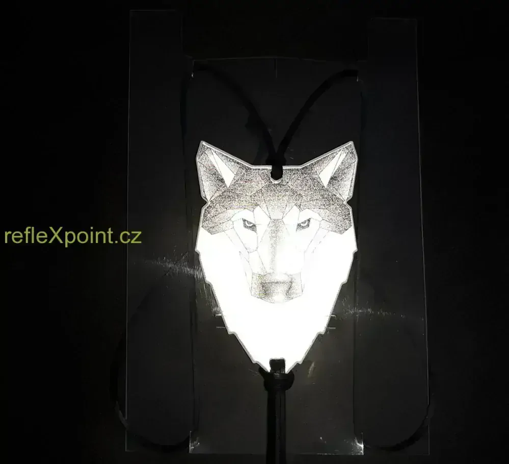 Reflexní přívěsek Origami - Vlk