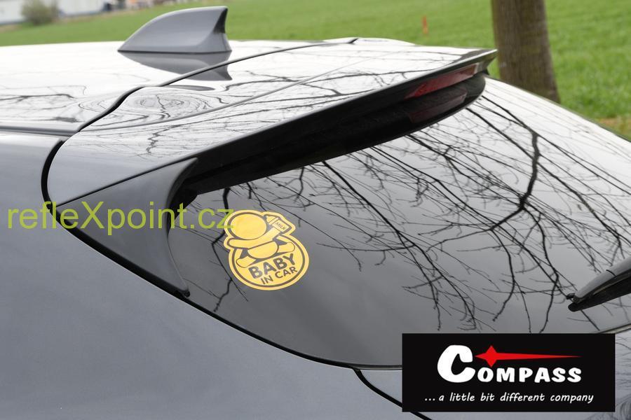 Reflexní samolepka Baby IN CAR - žlutá