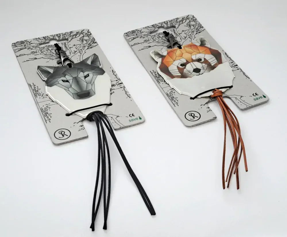 Reflexní přívěsek Origami - Panda červená