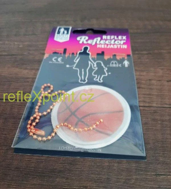 Reflexní přívěsek - Basketbalový míč 