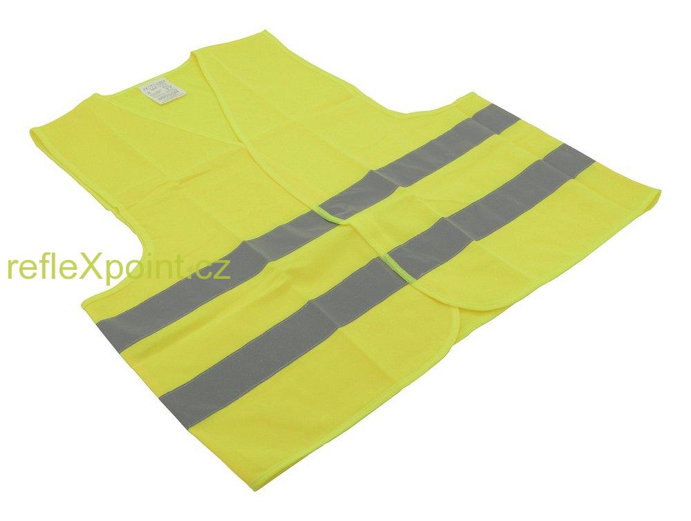 Reflexní výstražná vesta -  žlutá  XL