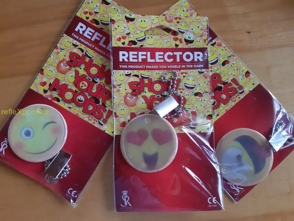 Reflexní přívěsek - Rozpustilý smajlík