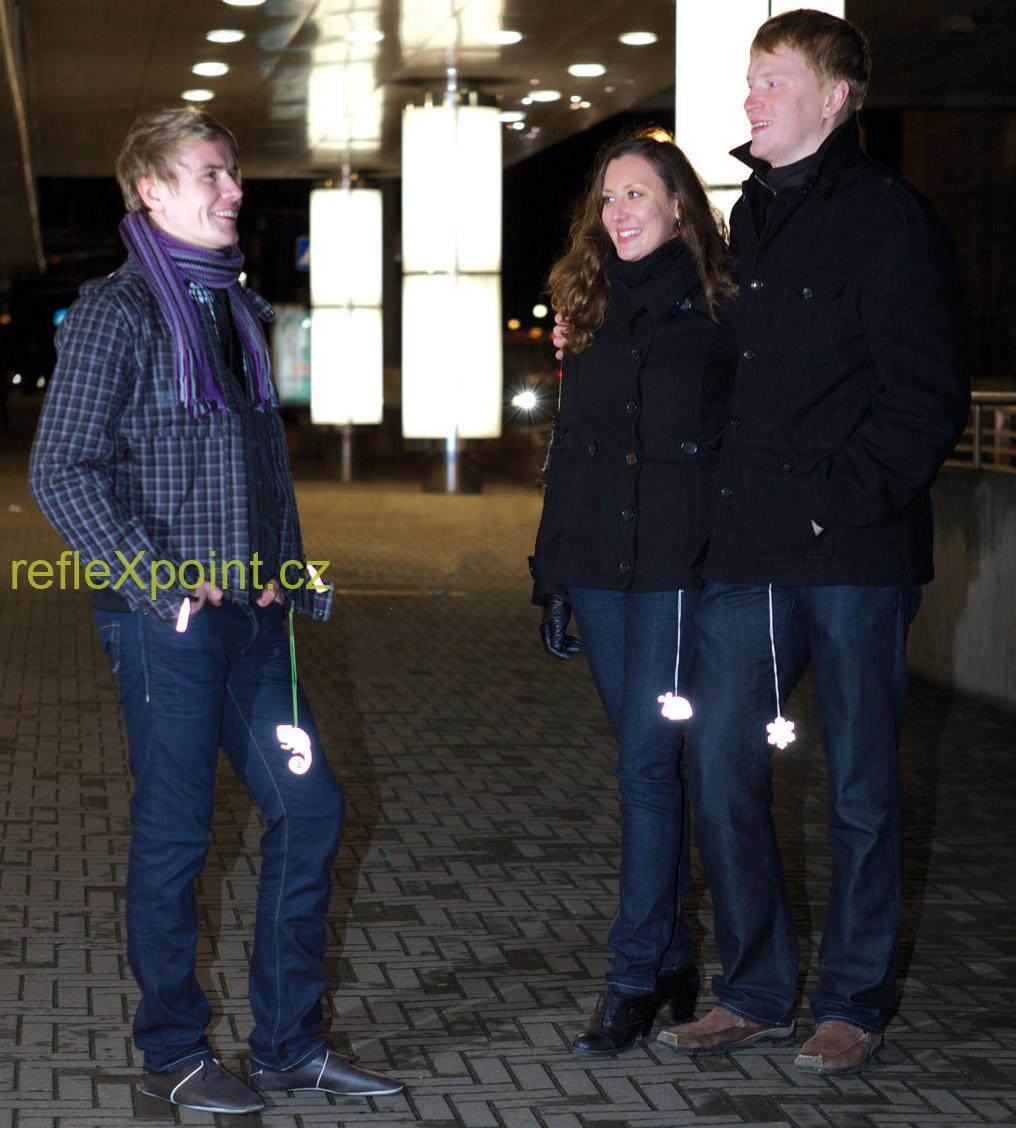 Reflexní přívěsek - Sněhová vločka