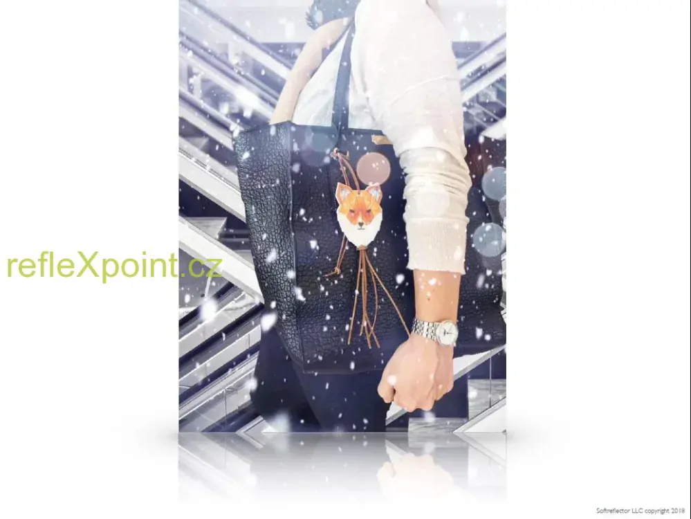 Reflexní náhrdelník / přívěsek Origami - Zajíc