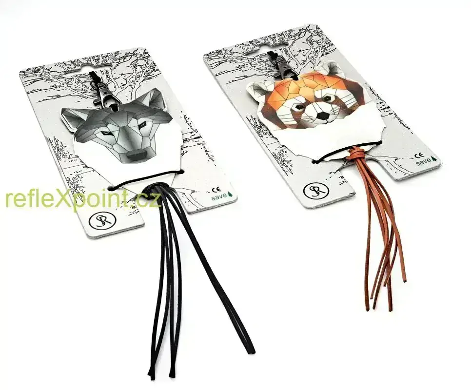 Reflexní přívěsek Origami - Vlk