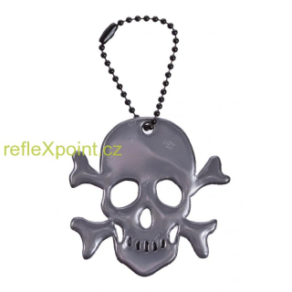 Reflexní přívěsek - pirátská lebka