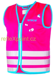 WOWOW Dětská reflexní vesta CRAZY MONSTER Pink 