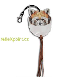 Reflexní přívěsek Origami - Panda červená