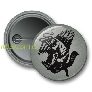 REFLEXNÍ připínací placka - Piraňa