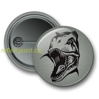 REFLEXNÍ připínací placka -  Tyranosaurus