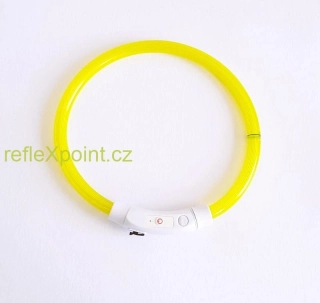 Svítící doplněk obojku - žlutý