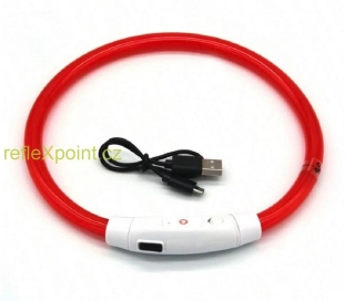 Svítící doplněk obojku - červený