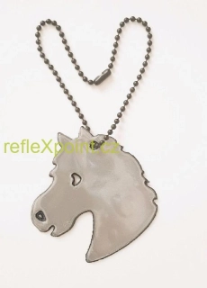 Reflexní přívěsek - Hlava koně černá